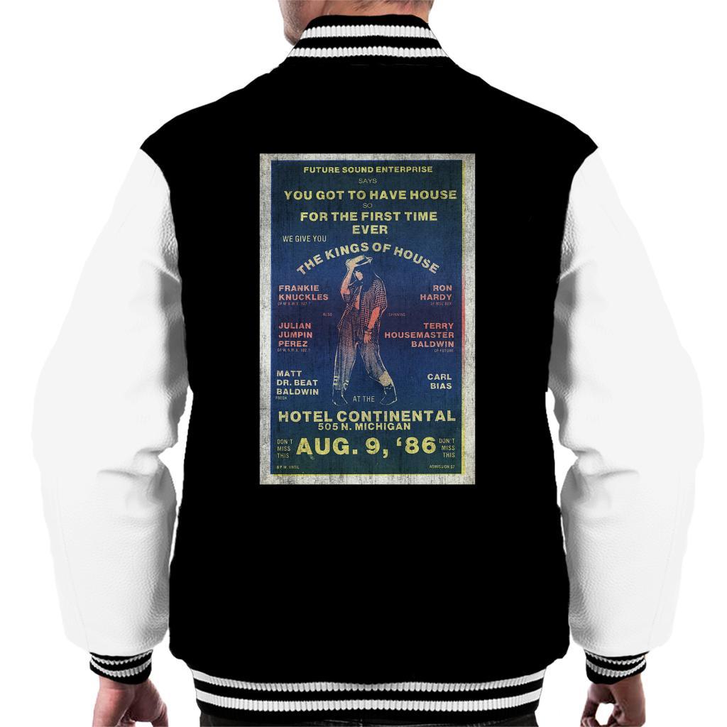DJ International Kings Of House '86 Poster Men's Varsity Jacket-DJ International-Essential Republik