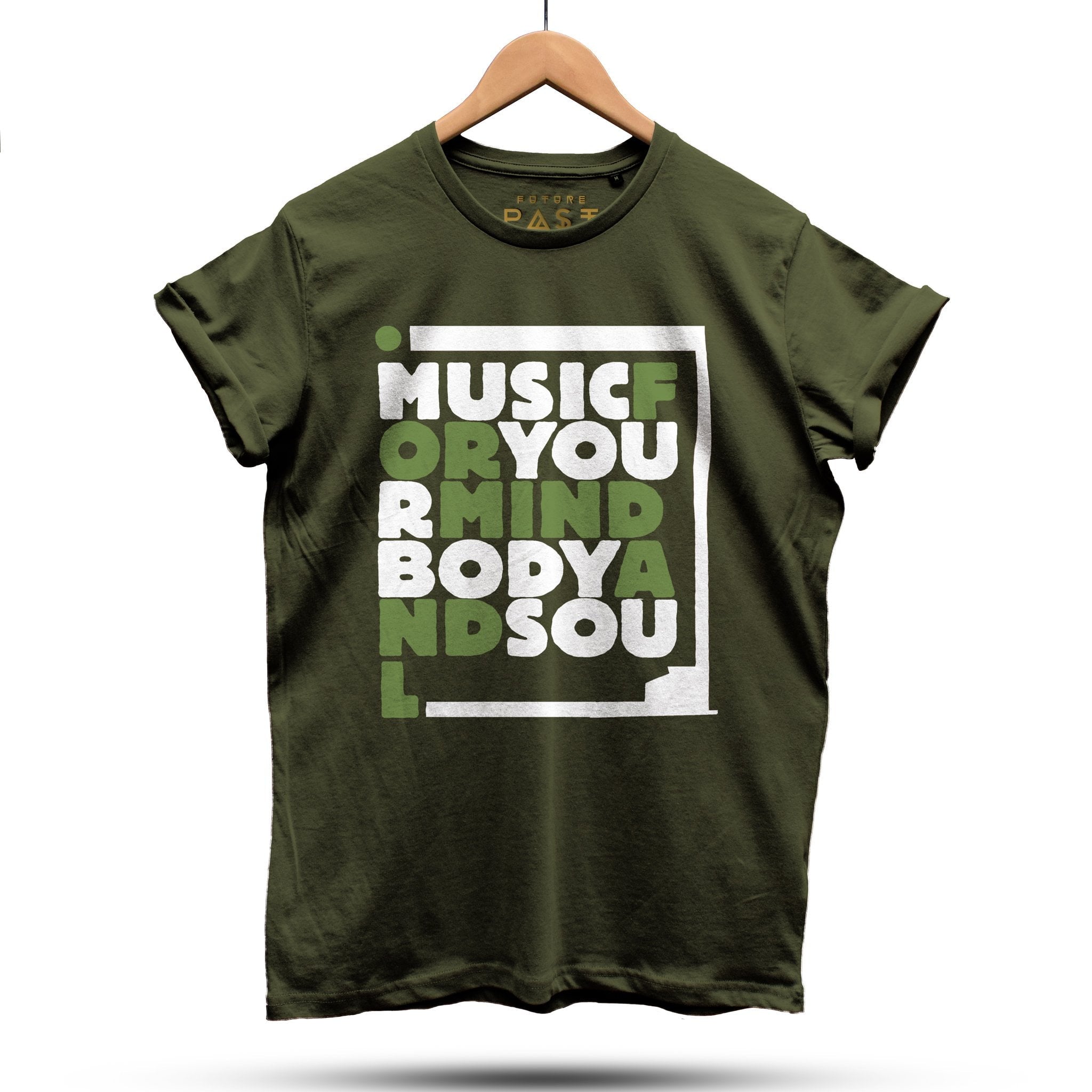 Remix Music For Soul T-Shirt / Khaki-Future Past-Essential Republik