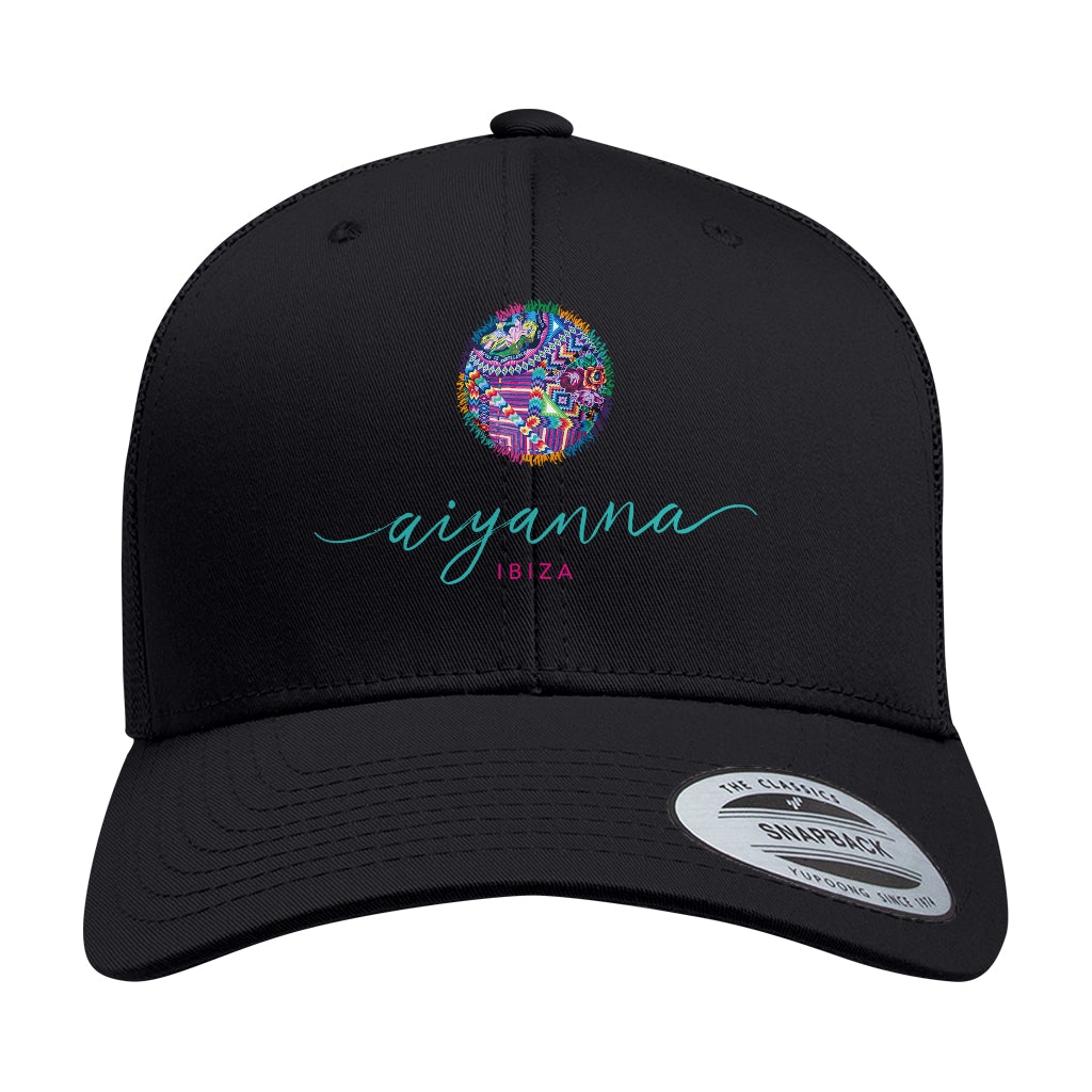 Aiyanna Ibiza Turquoise Logo Retro Trucker Cap-Aiyanna-Essential Republik