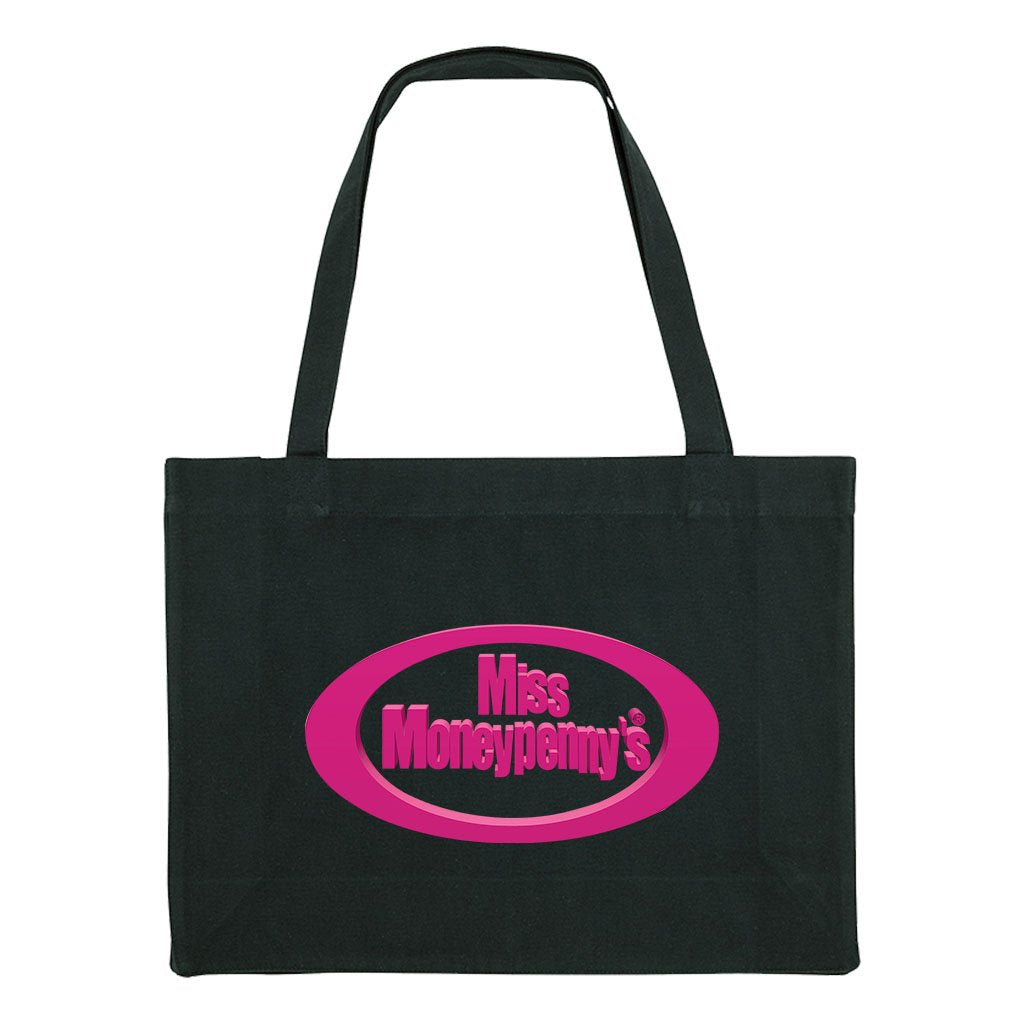 Miss Moneypenny's Pink Oval Logo Woven Shopping Bag-Miss Moneypenny's-Essential Republik
