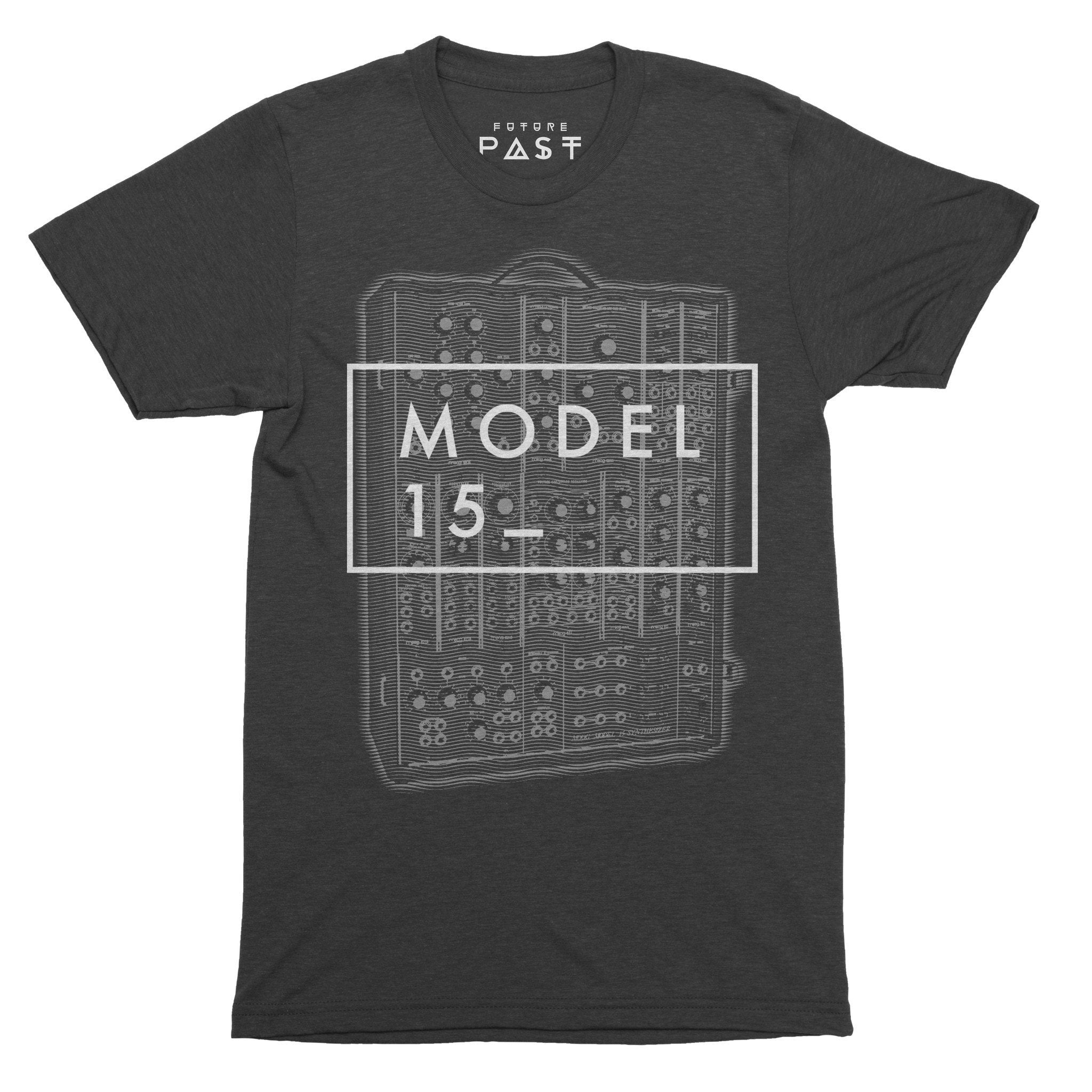 Model-15 Synthesiser T-Shirt / Black-Future Past-Essential Republik