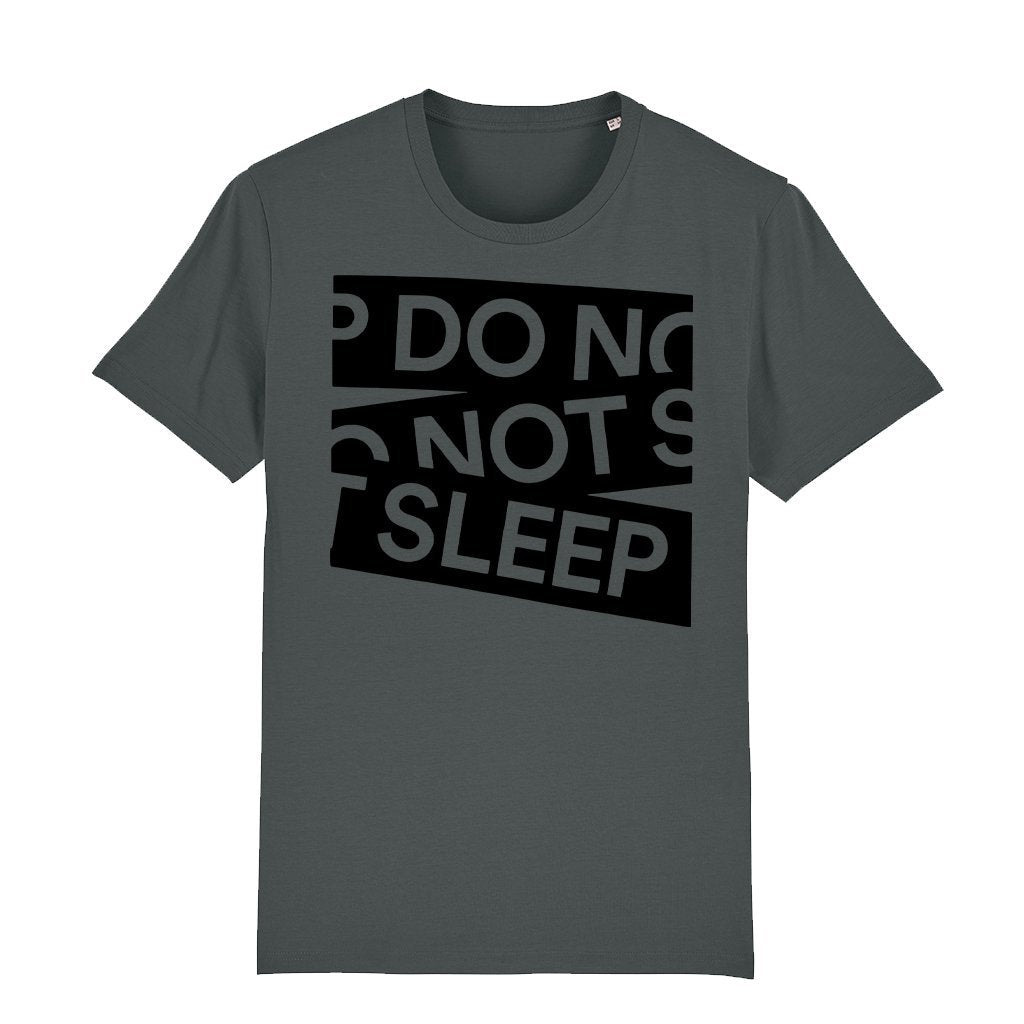 Do Not Sleep Black Tape Logo Men's Anthracite Organic T-Shirt-Do Not Sleep-Essential Republik