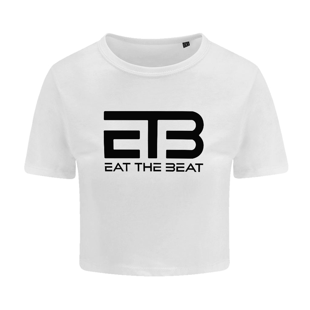 Eat The Beat Black Logo Girlie Cropped T-Shirt-Eat The Beat-Essential Republik