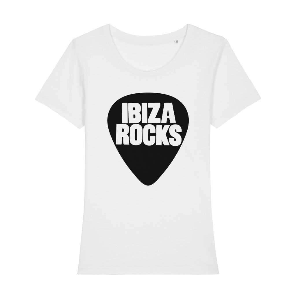 Ibiza Rocks Black Logo Women's Iconic Fitted T-Shirt-Ibiza Rocks-Essential Republik