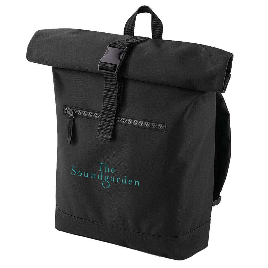 The Soundgarden Two Line Teal Logo Roll Top Backpack-The Soundgarden-Essential Republik