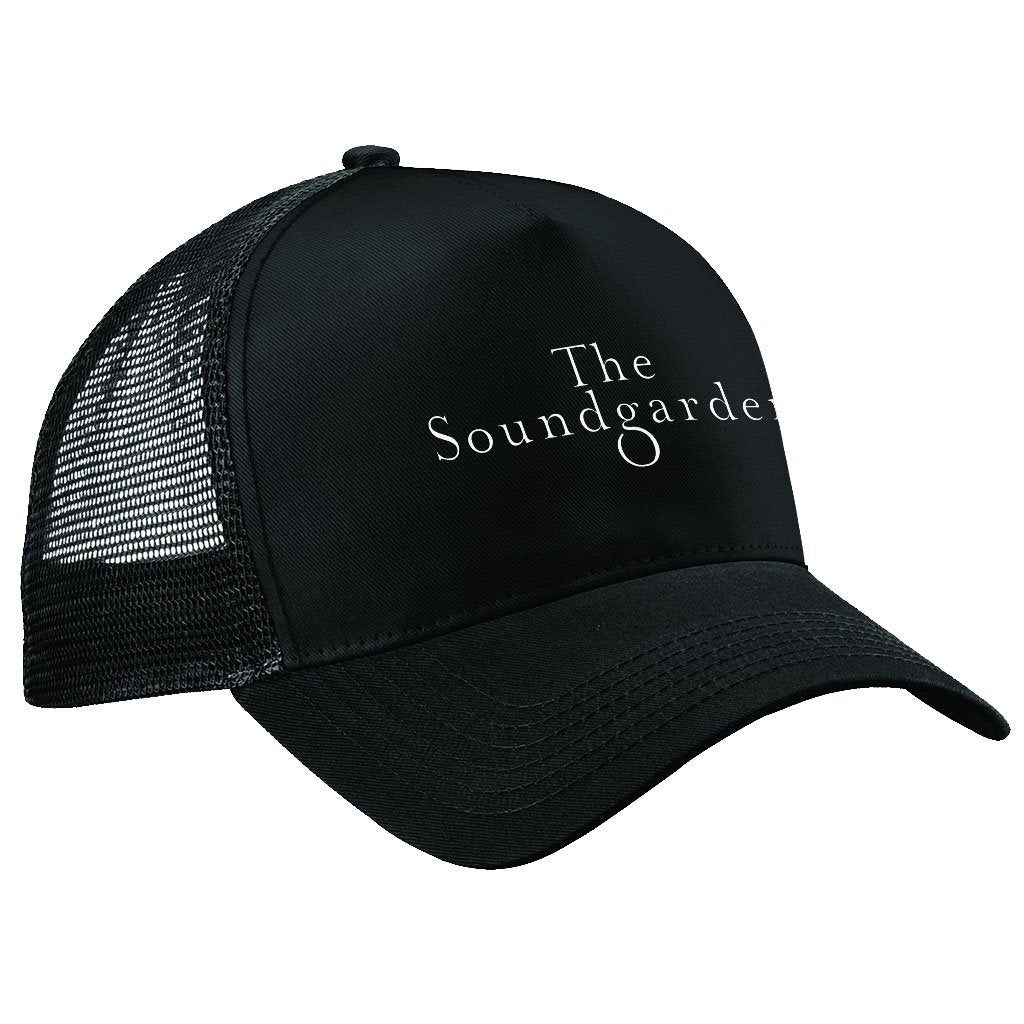 The Soundgarden Two Line White Logo Trucker Cap-The Soundgarden-Essential Republik