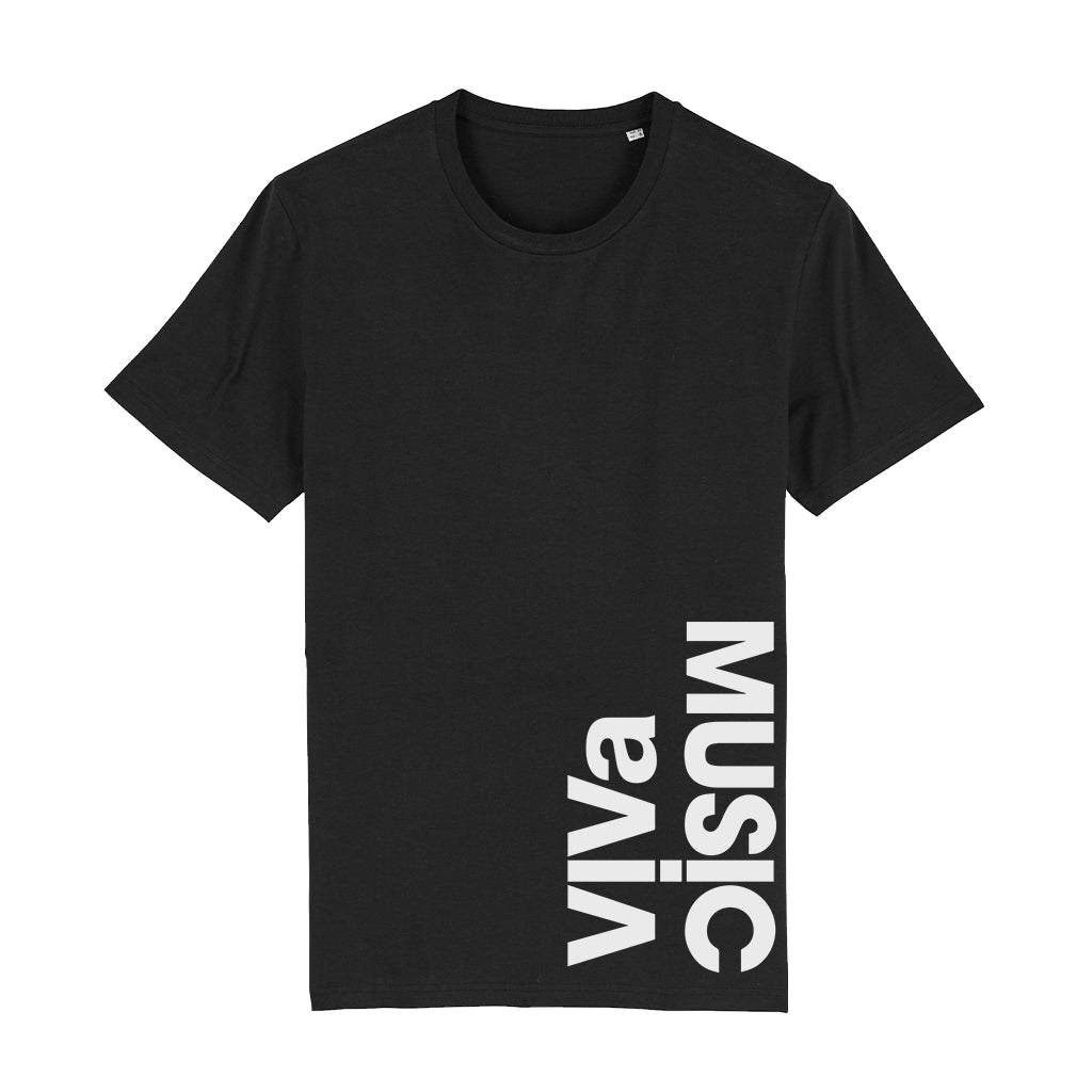 Steve Lawler ViVa Music White Vertical Logo Unisex Organic T-Shirt-Steve Lawler-Essential Republik