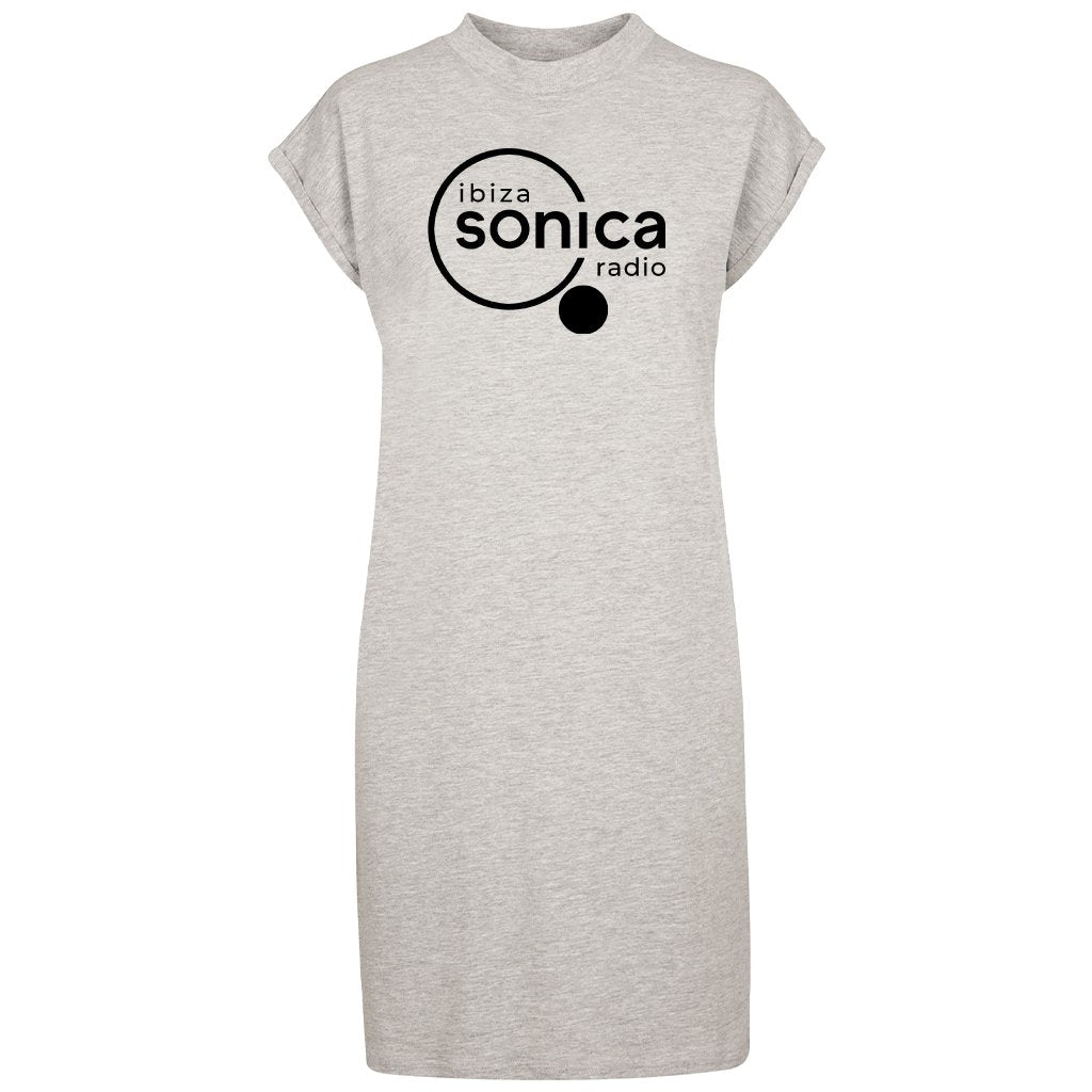 Sonica Black Logo Front And Back Print Women's Turtle Neck Dress-Sonica-Essential Republik