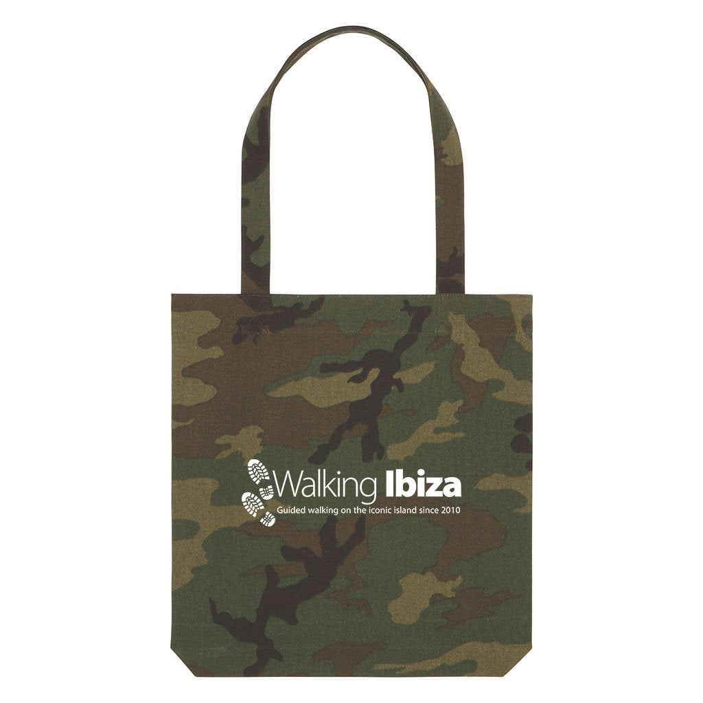 Walking Ibiza Since 2010 White Camouflage Woven Tote Bag-Walking Ibiza-Essential Republik