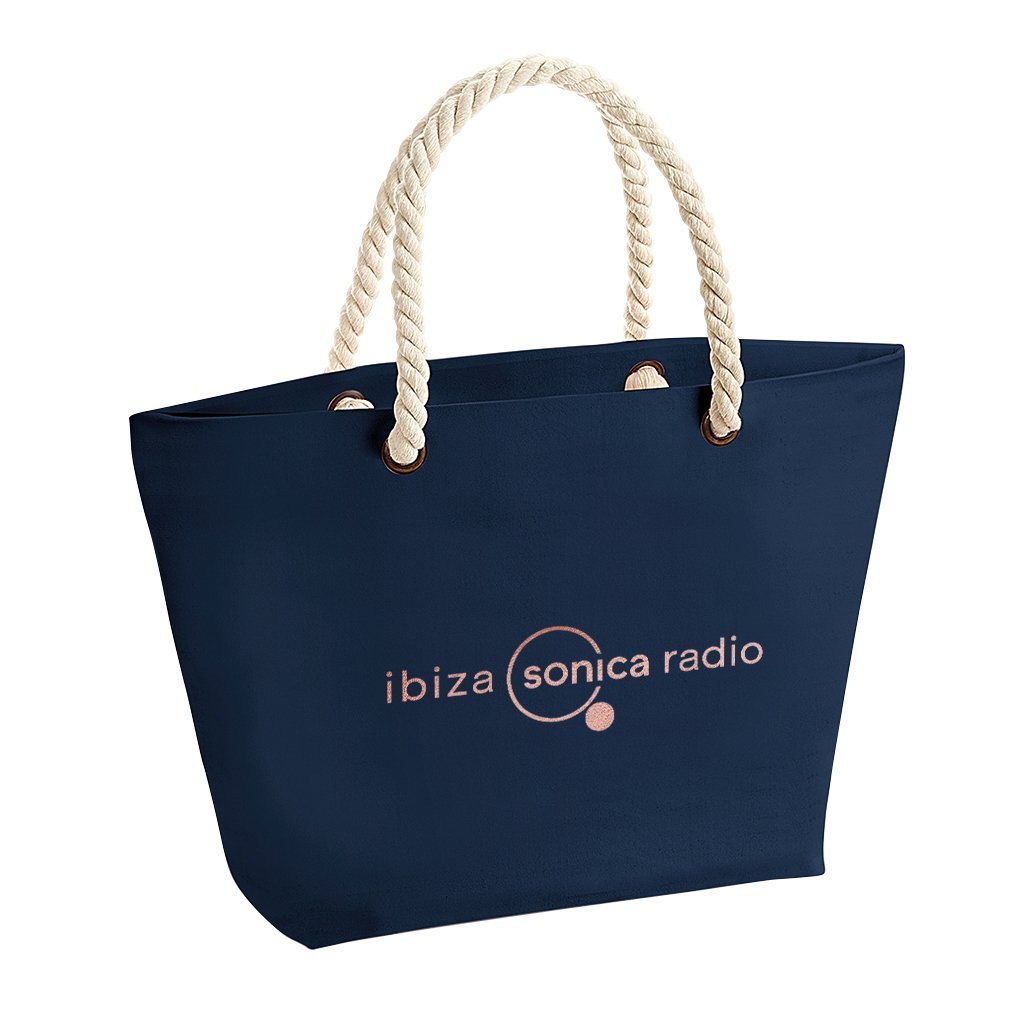 Sonica Metallic Rose Gold Landscape Logo Rope Handle Beach Bag-Sonica-Essential Republik