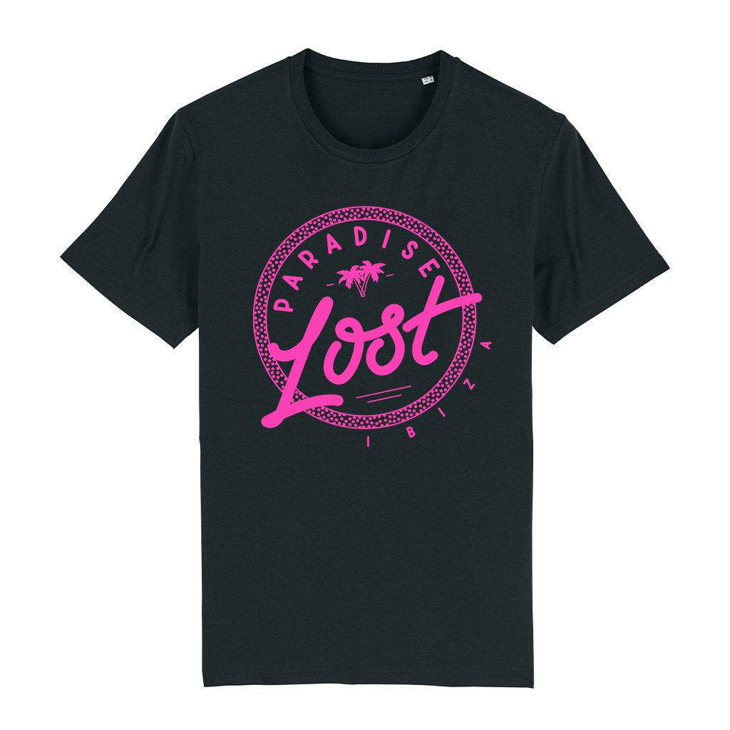 Paradise Lost Neon Pink Logo Men's Organic T-Shirt-Paradise Lost-Essential Republik
