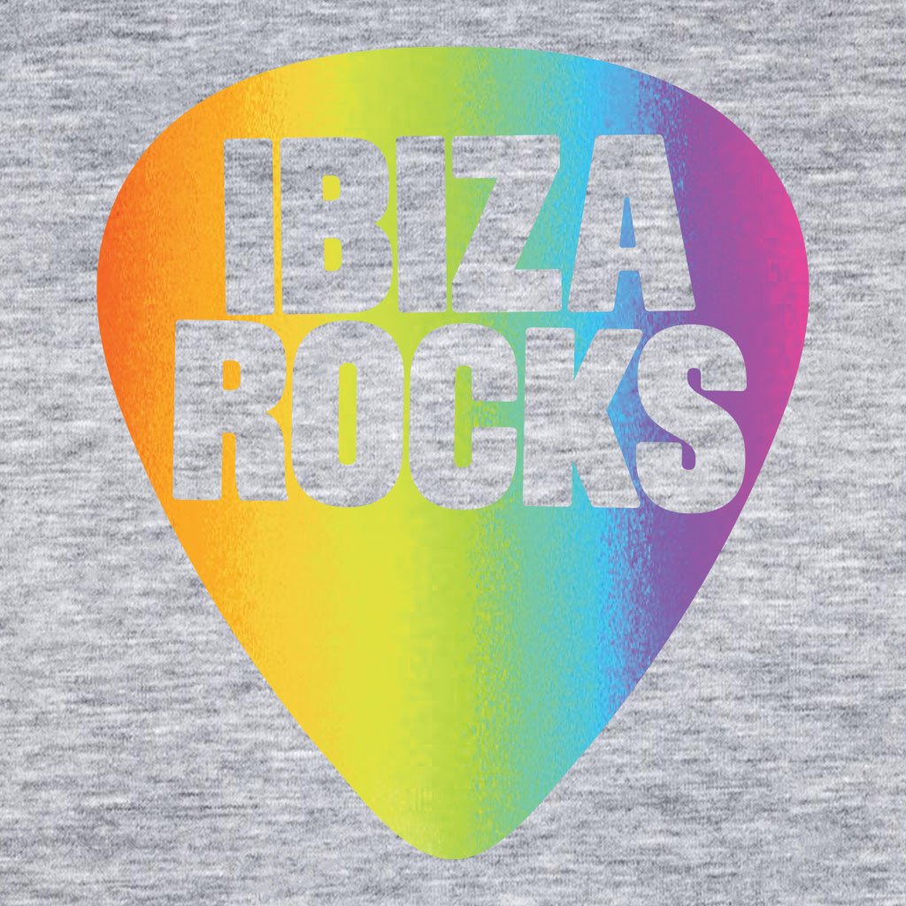 Ibiza Rocks Shimmer Rainbow Logo Men's Organic T-Shirt-Ibiza Rocks-Essential Republik