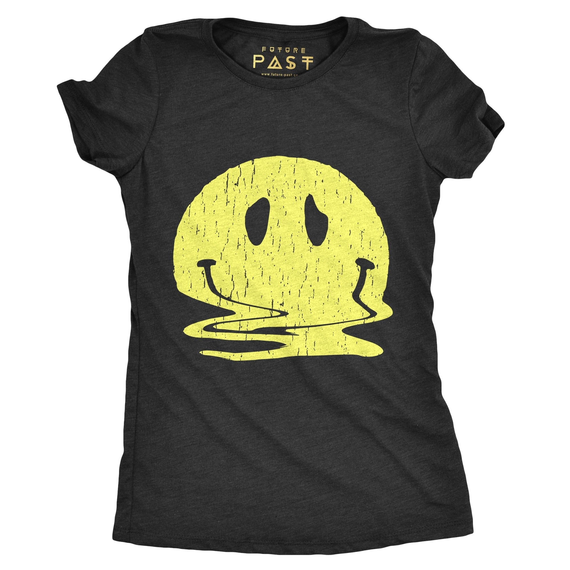Melted Smiler Women's T-Shirt / Black-Future Past-Essential Republik