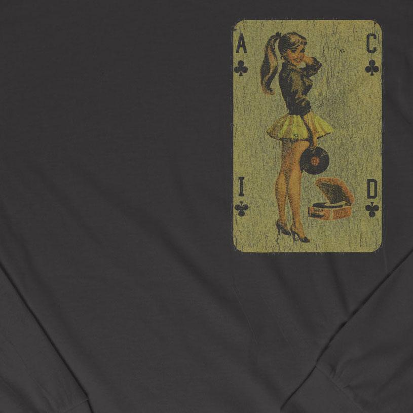 Acid House Pinup Long Sleeve T-Shirt / Black-Future Past-Essential Republik