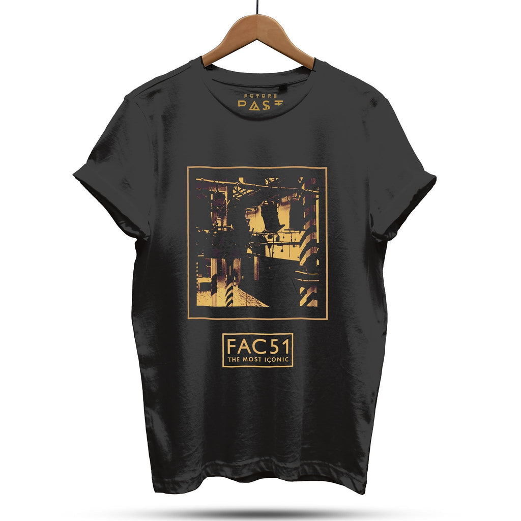 Official Hacienda FAC51 Dancefloor T-Shirt / Black-Future Past-Essential Republik