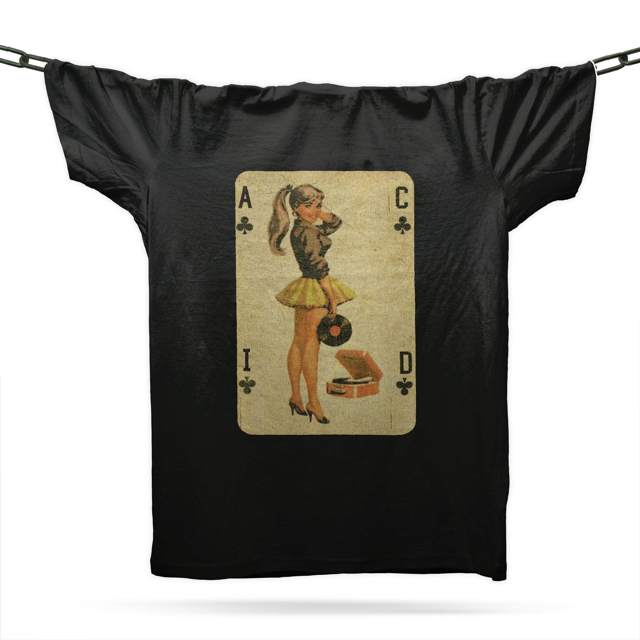 Acid House Pinup Girl T-Shirt / Black-Future Past-Essential Republik