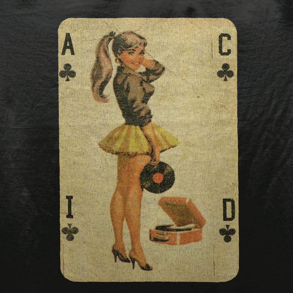 Acid House Pinup Girl T-Shirt / Black-Future Past-Essential Republik