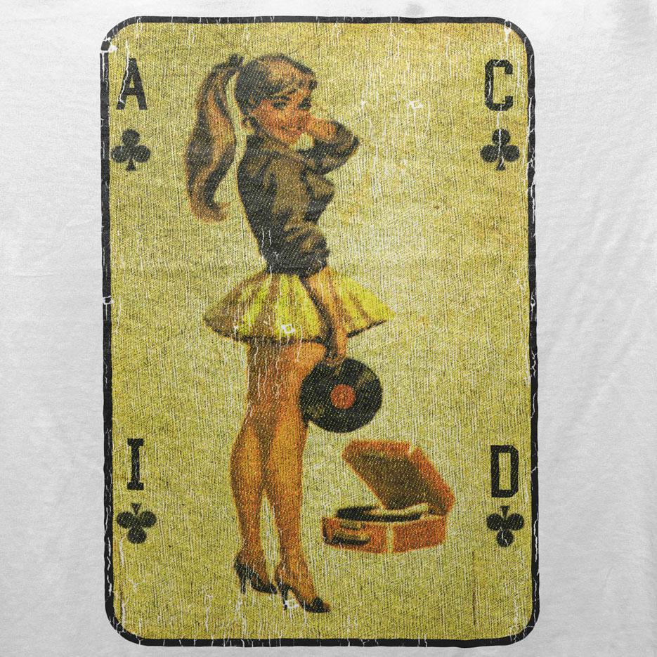 Acid House Playing Card T-Shirt / White-Future Past-Essential Republik