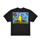 Black Printed T-shirt Back