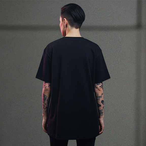Drumcode fading print oversized unisex t shirt in black-Drumcode-Essential Republik