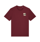 Burgundy Printed T-shirt Front