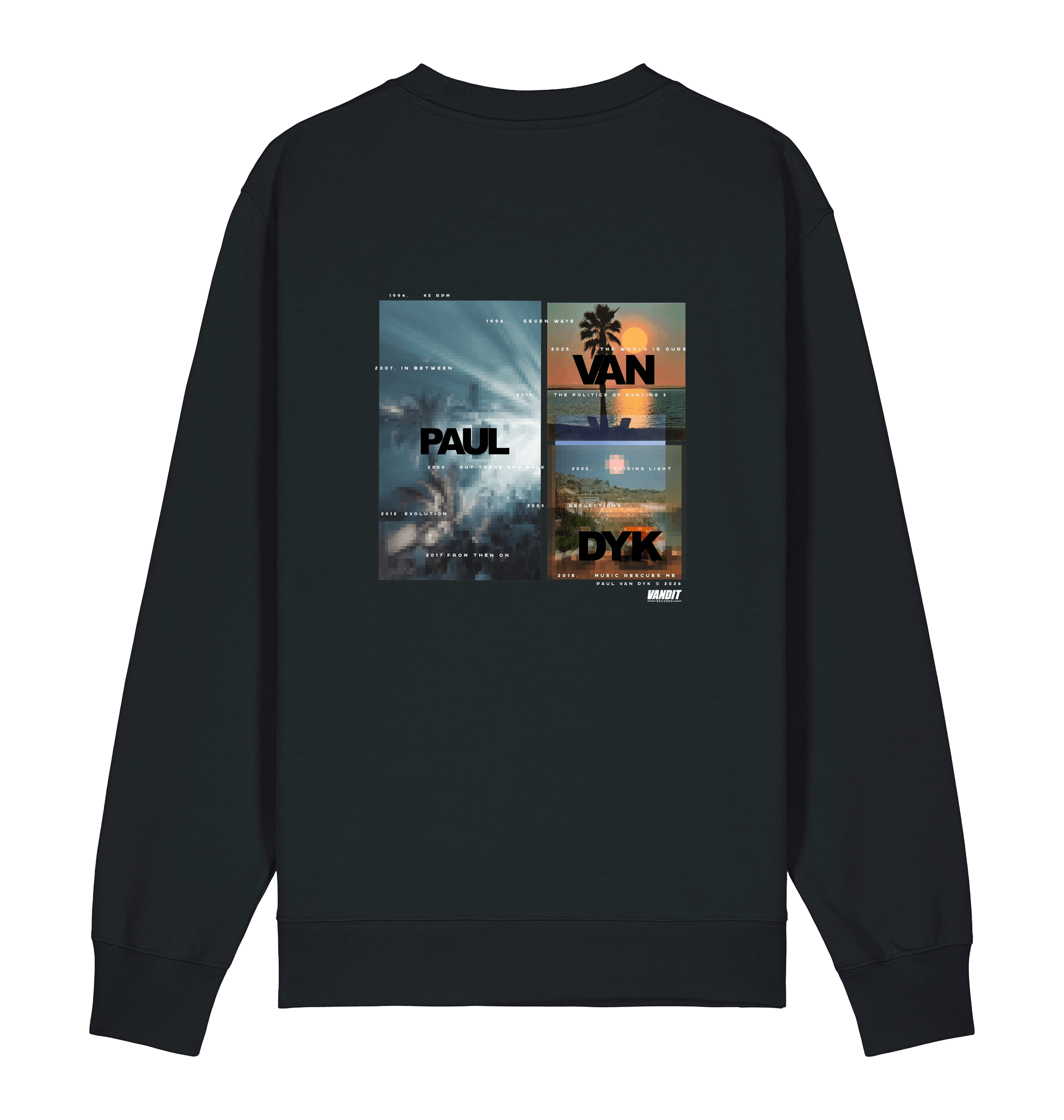 Paul Van Dyk Ibiza scenic unisex sweatshirt in black-Essential Republik-Essential Republik