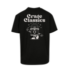Crate Classics Cream Logo T shirt in black-Crate Classics-Essential Republik