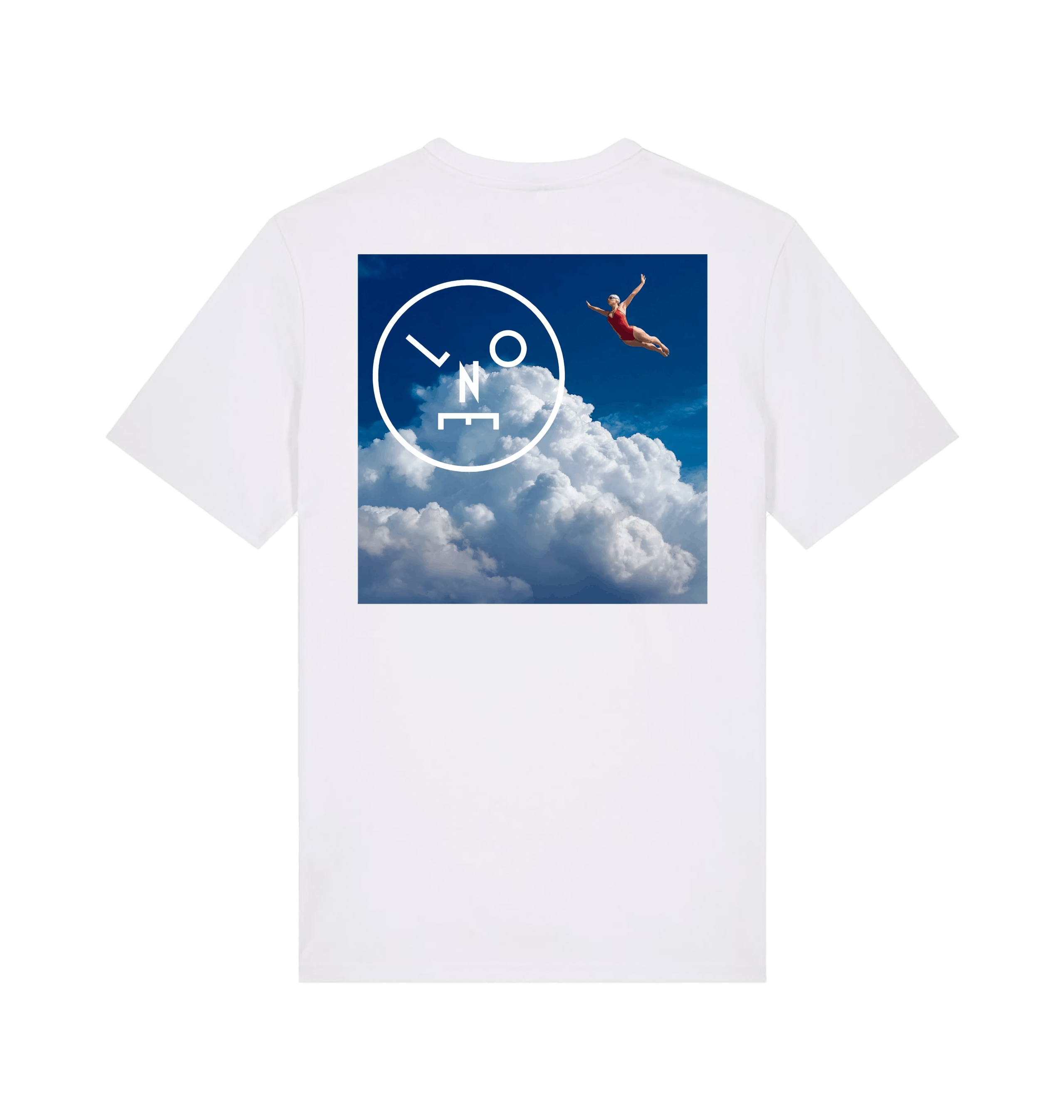 LNOE Diving t shirt in white-LNOE-Essential Republik