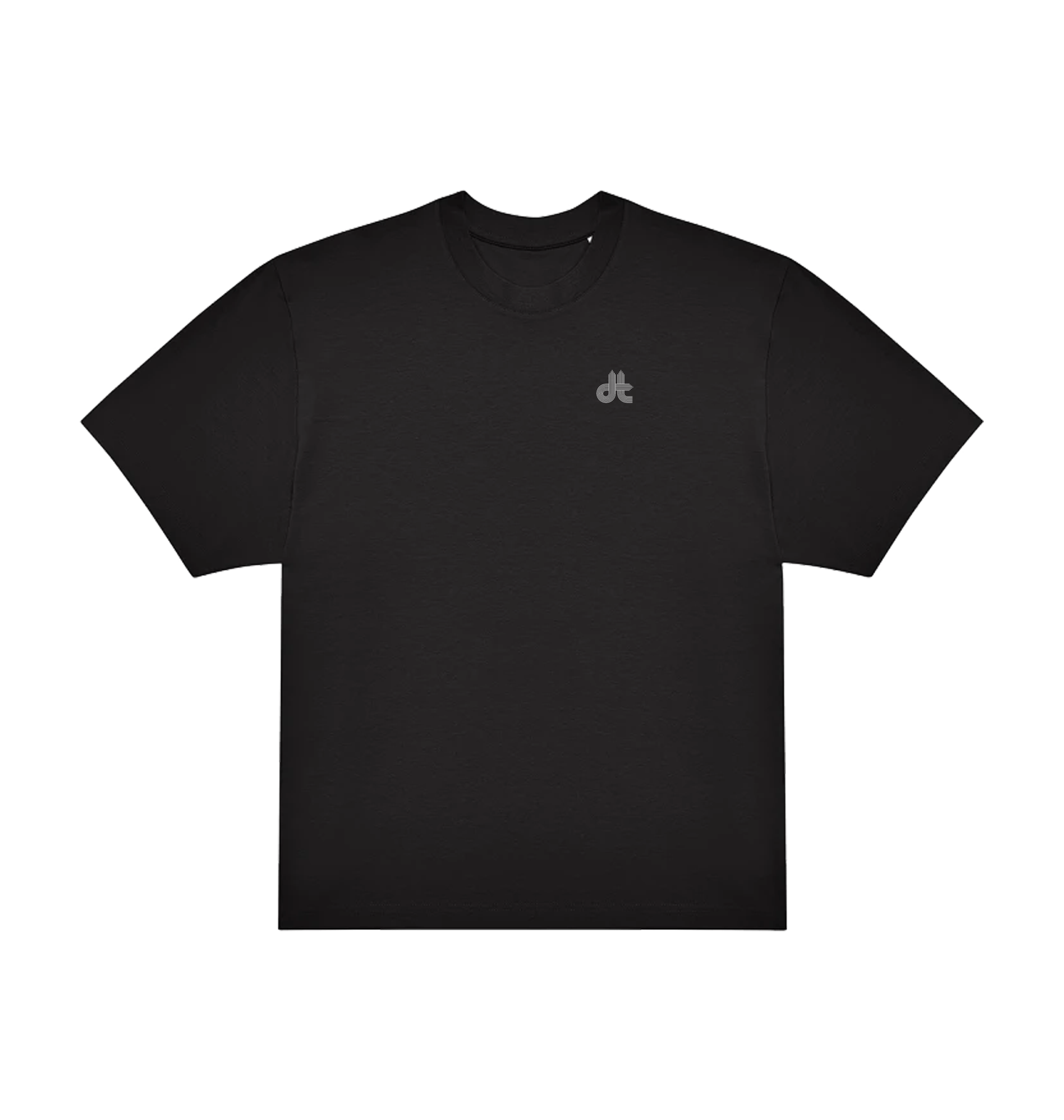 Black Printed T-shirt Front