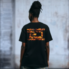 Drumcode flames logo print oversized unisex t shirt in black-Drumcode-Essential Republik