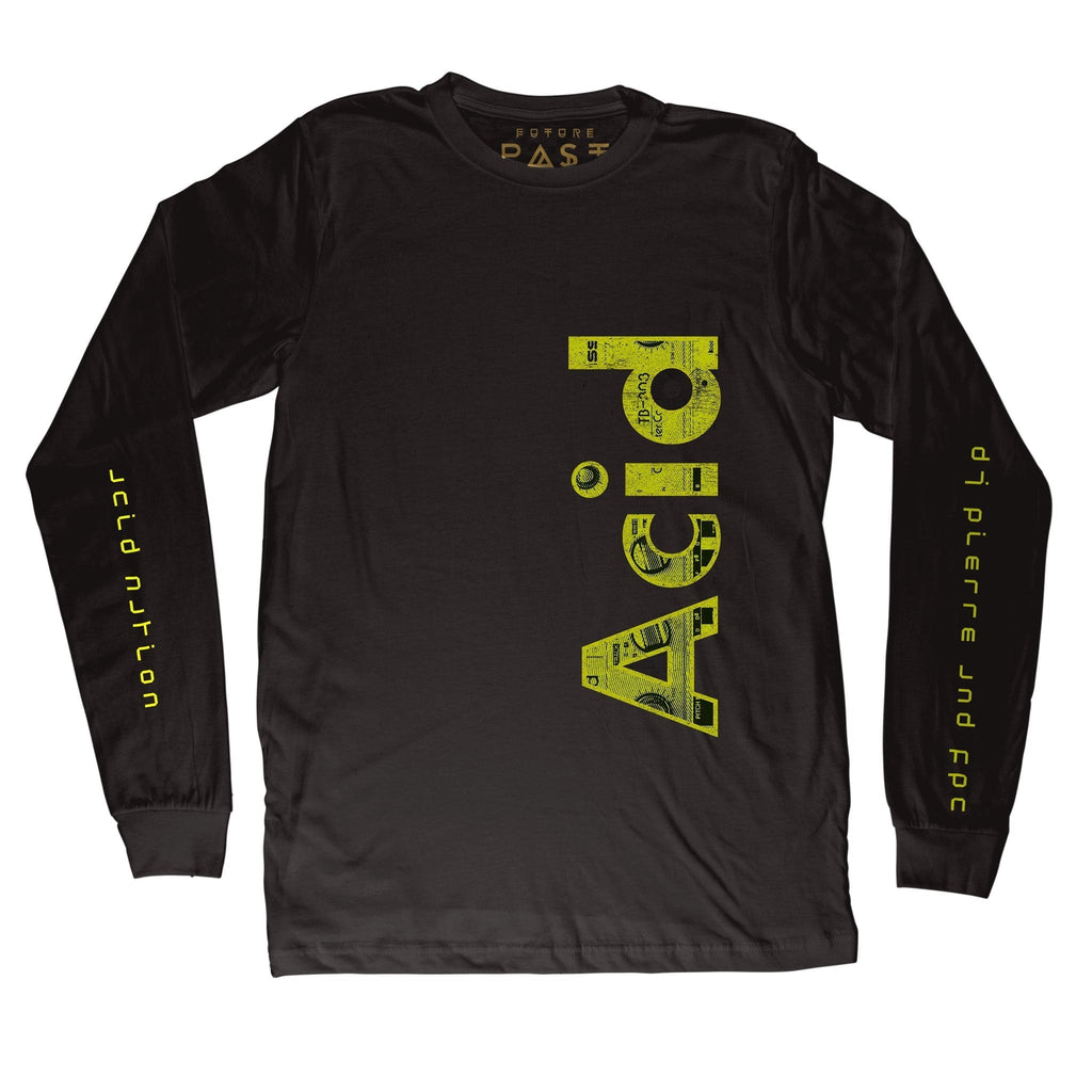 Acid House N8 Long Sleeve T-Shirt / Black-Future Past-Essential Republik