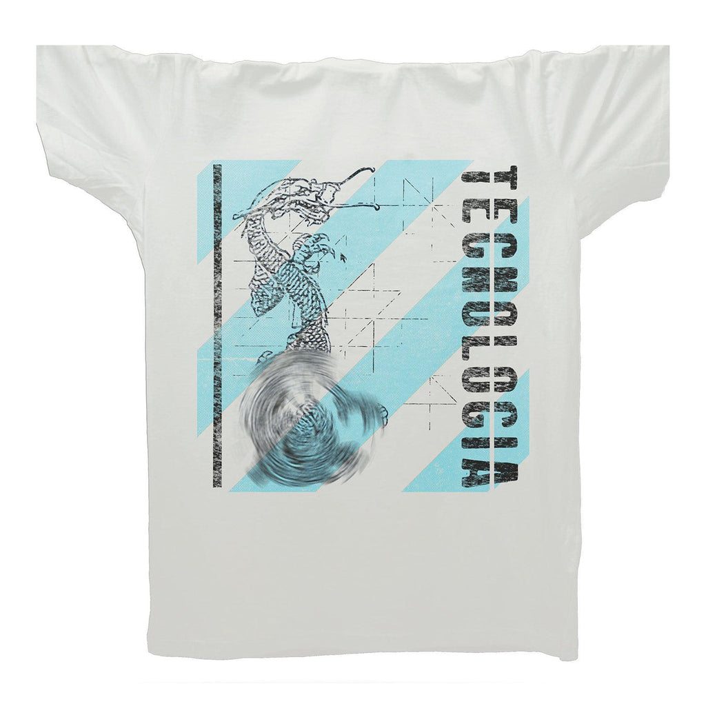 Curse Of Technology Futurista T-Shirt / White-Robot Rave-Essential Republik