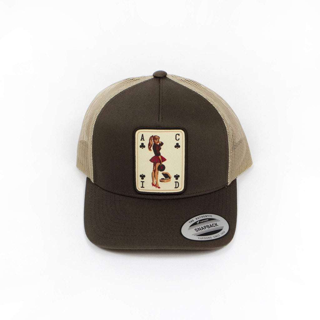 Acid Pinup Baseball Cap / Brown/Khaki-Robot Rave-Essential Republik