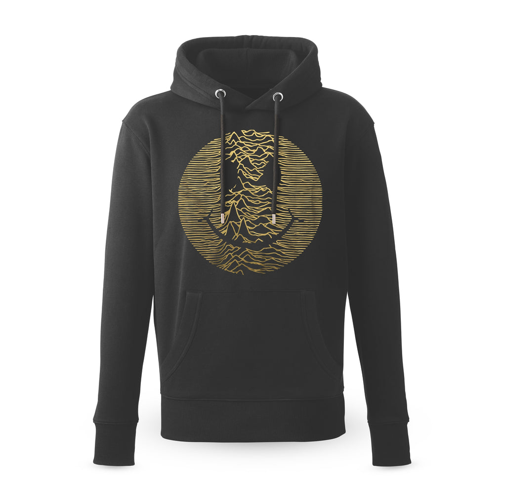 Gold Acid Pulsar Hoodie / Black-Future Past-Essential Republik