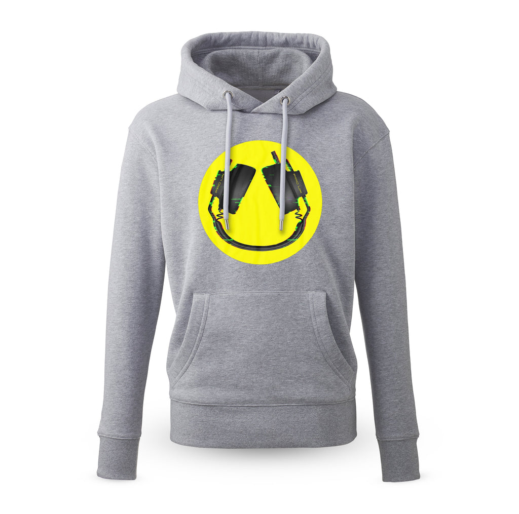 Headphone Smiler Hoodie / Grey-Future Past-Essential Republik