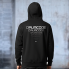 Drumcode fading print pullover unisex hoodie in black-Essential Republik-Essential Republik