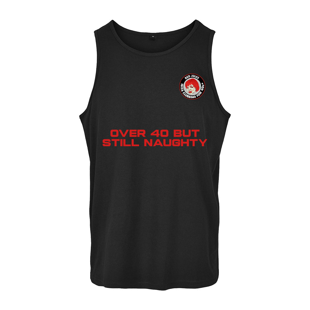 Red Jules Over 40 But Still Naughty Men's Tank Top-Red Jules-Essential Republik