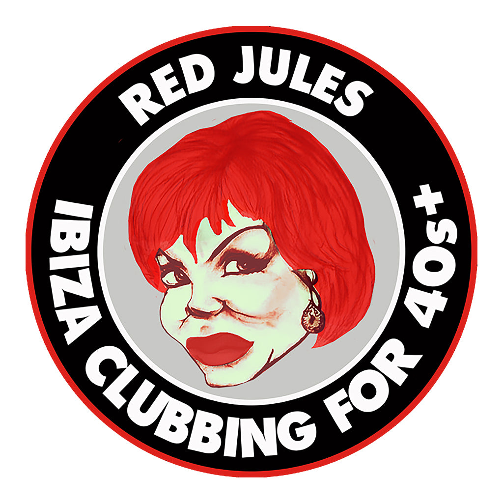 Red Jules Im Growing Old Disgracefully In Ibiza Unisex Organic T-Shirt-Red Jules-Essential Republik