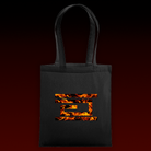 Drumcode fire print logo tote bag in black-Drumcode-Essential Republik