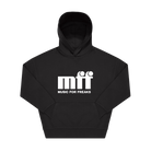 MFF logo unisex pullover hoodie in black-Music For Freaks-Essential Republik