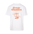 Crate Classics Orange Logo T shirt in white-Crate Classics-Essential Republik