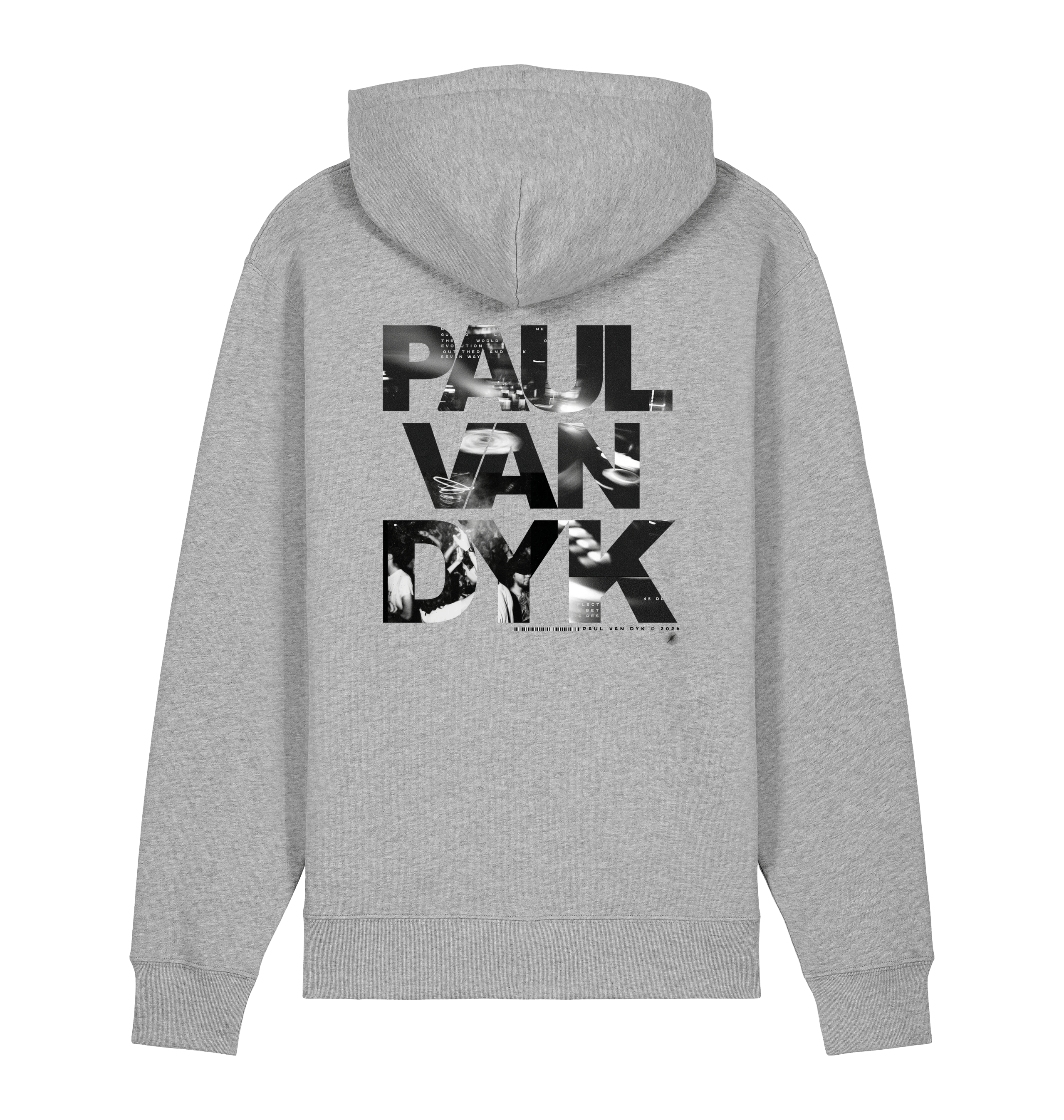 Paul Van Dyk logo unisex hoodie in grey-Essential Republik-Essential Republik