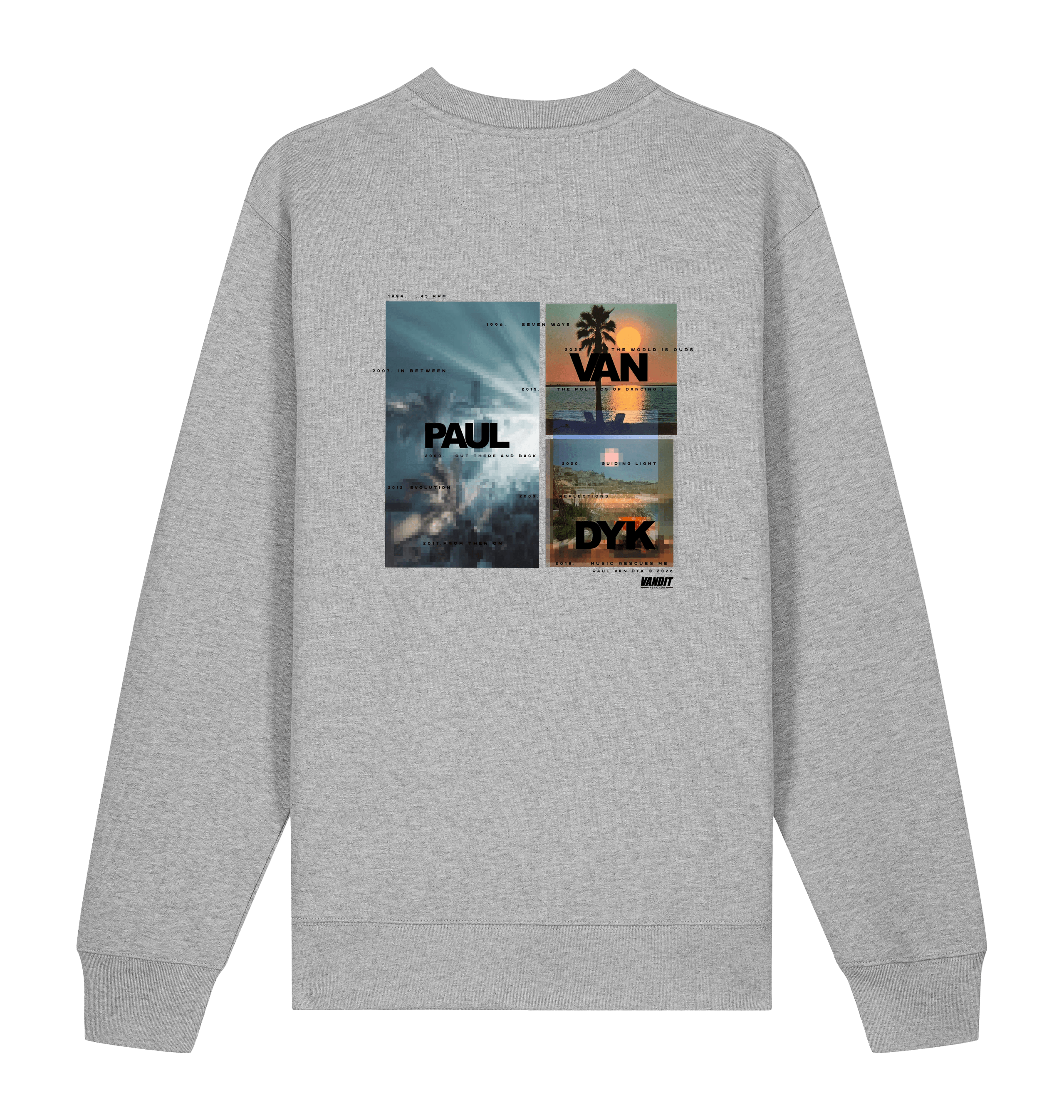 Paul Van Dyk Ibiza scenic unisex sweatshirt in grey-Essential Republik-Essential Republik