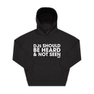 MFF DJs Should Be Heard Not Seen unisex pullover hoodie in black-Music For Freaks-Essential Republik