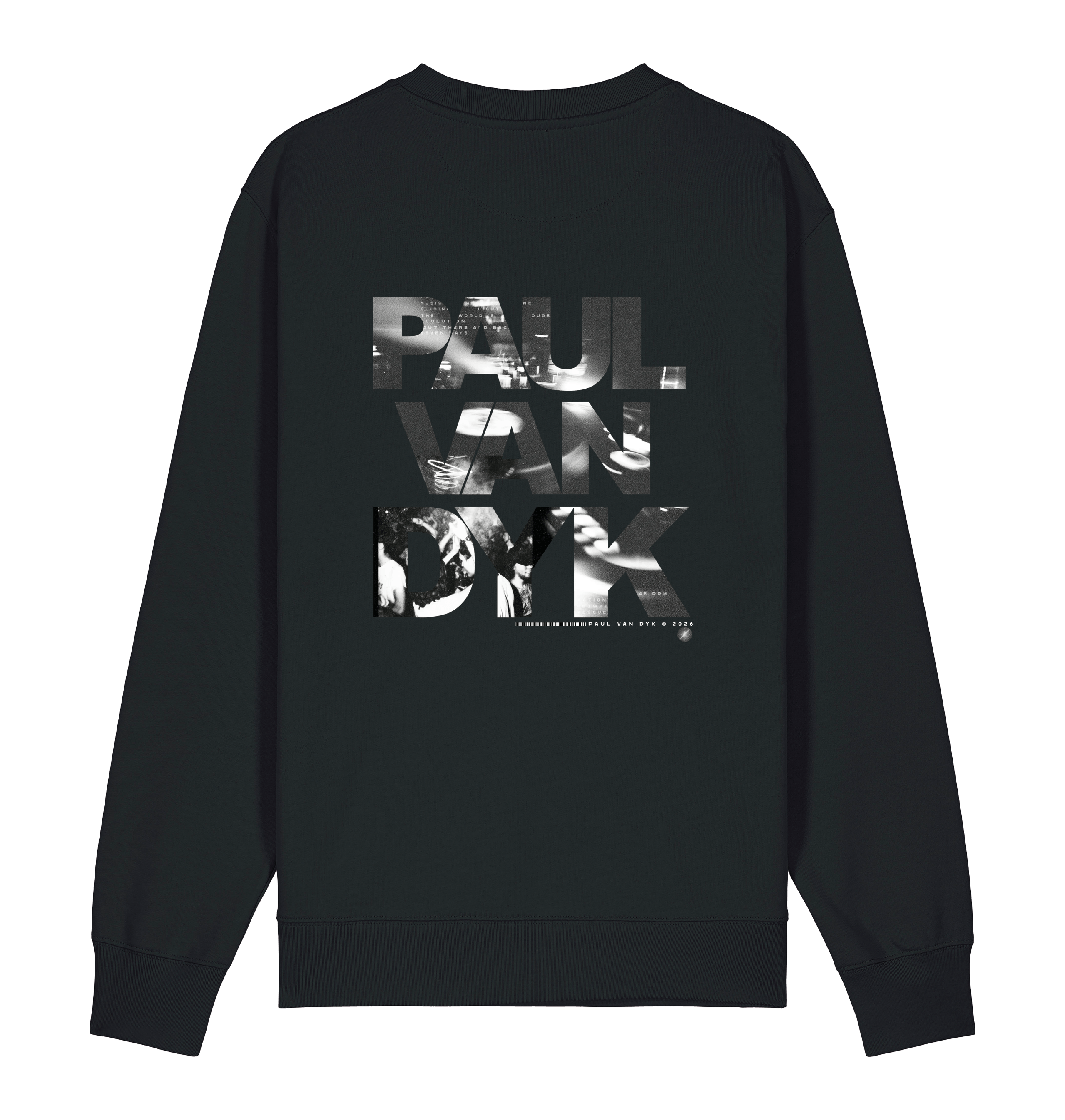 Paul Van Dyk logo unisex sweatshirt in black-Essential Republik-Essential Republik