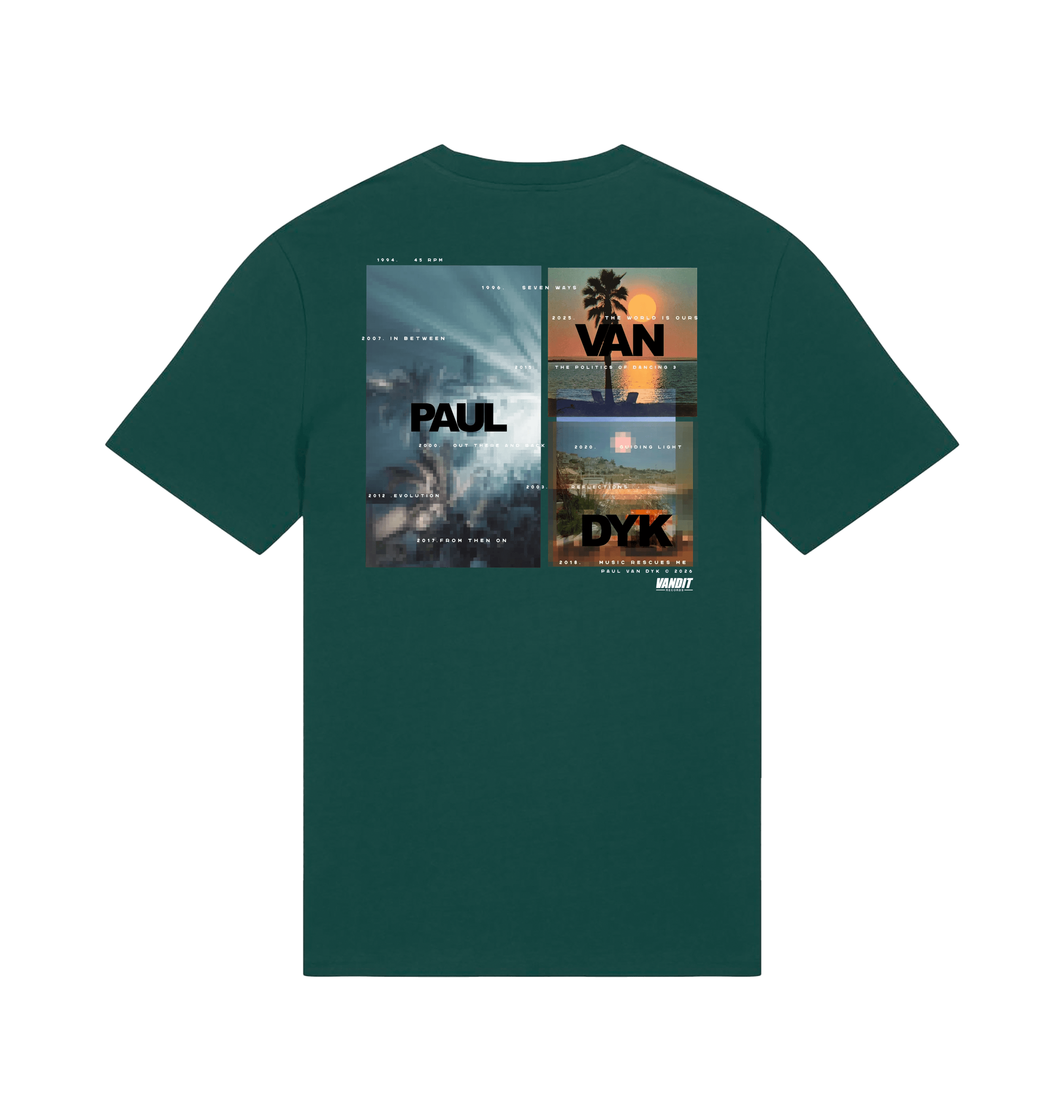 Glazed Green Printed T-shirt Back