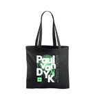 Paul Van Dyk mixed text tote bag in black-Paul Van Dyk-Essential Republik