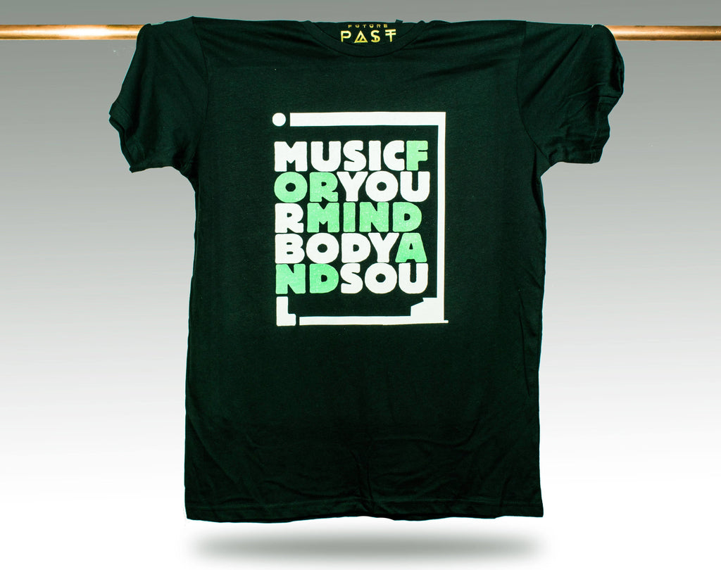 Music For Your Mind T-Shirt / Black-Future Past-Essential Republik
