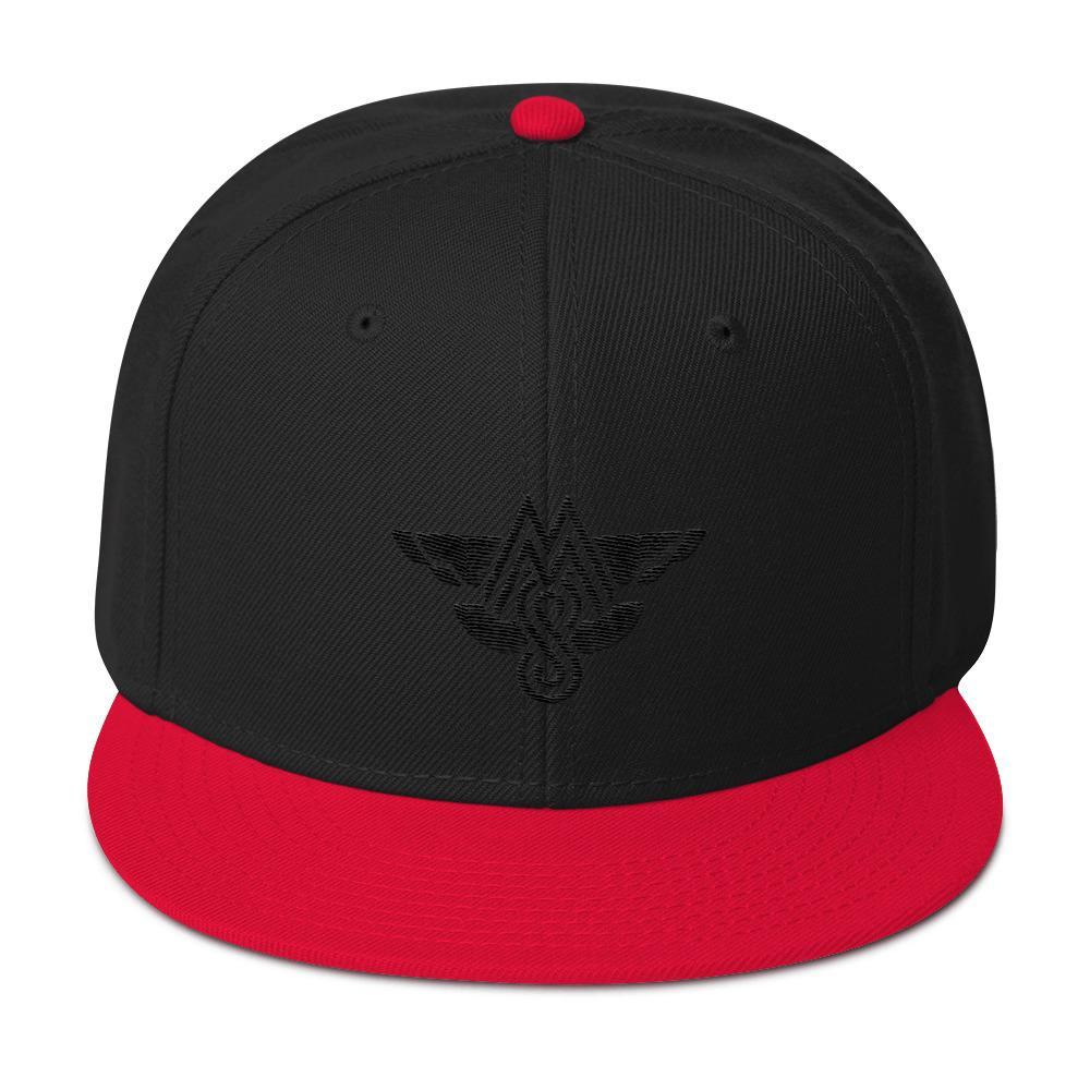 MS Motorsport Black Logo Embroidered Flat Peak Snapback Cap-Carl Cox-Essential Republik