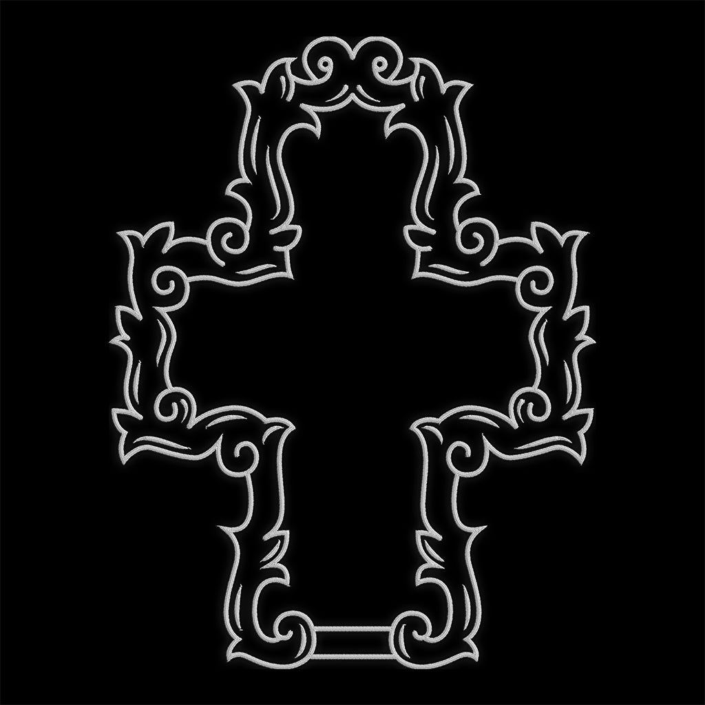 The Cross White Embroidered Cross Unisex Iconic Sweatshirt-The Cross-Essential Republik